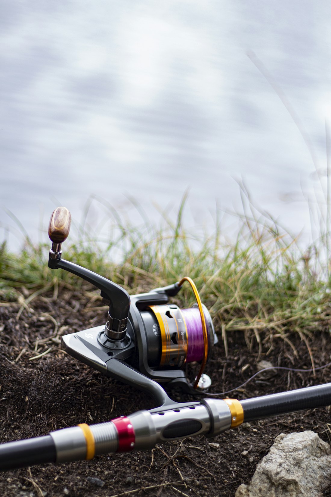 Fishing Reel by the Lakeshore