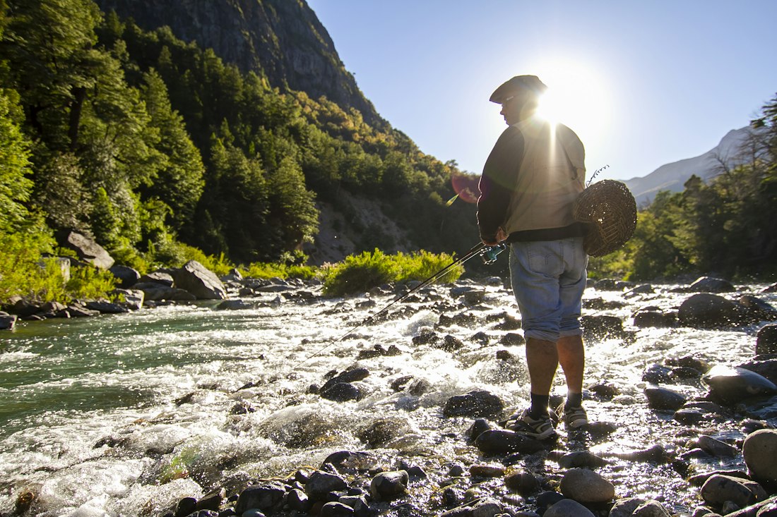 Riverbank Fishing in Chile