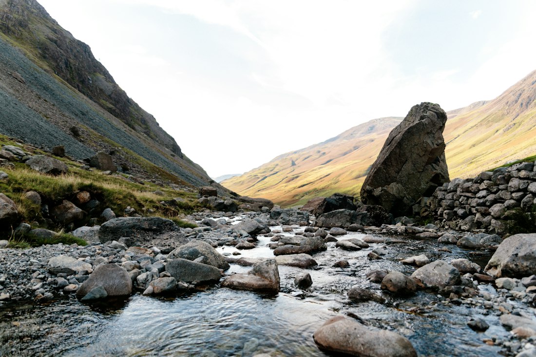 Rocky Mountain Stream in a Green Valley