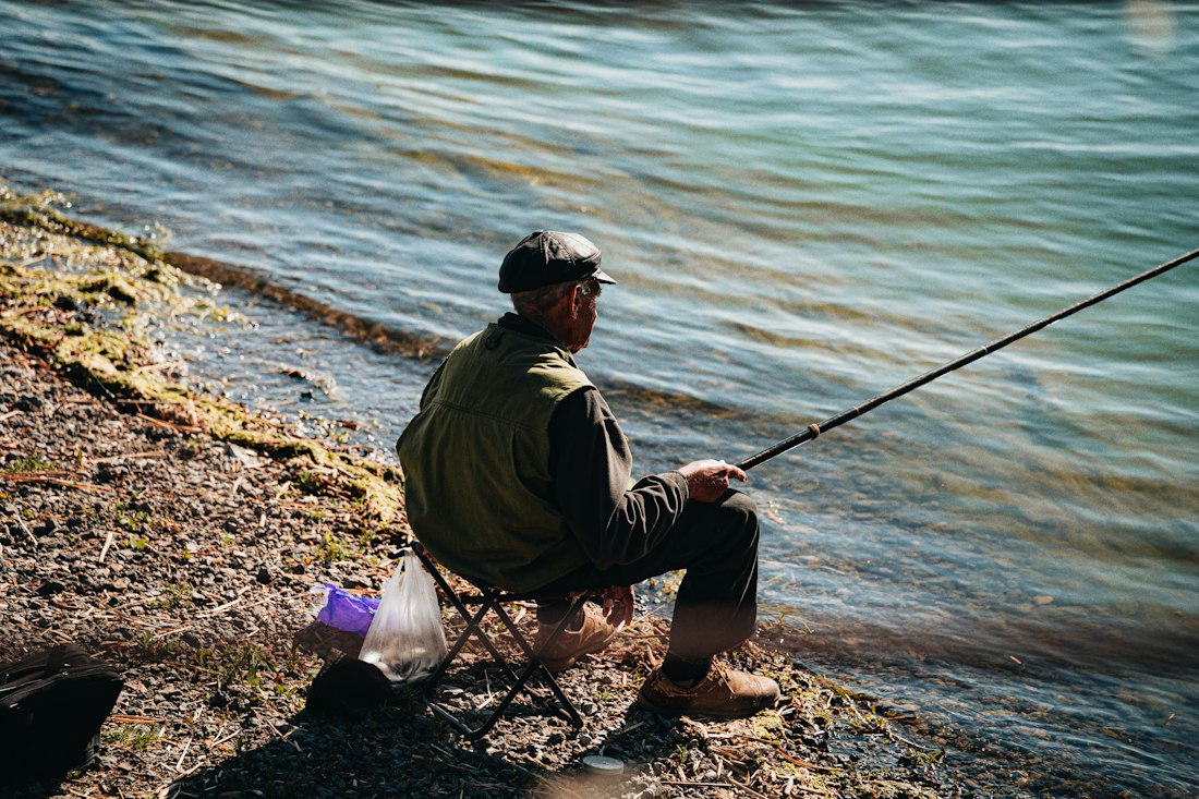 Lakeside Fishing Solitude